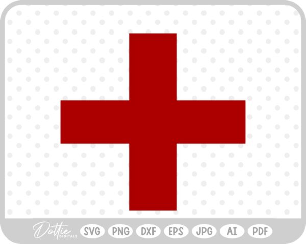 Red Cross Medical Doctor ER SVG PNG DXF – Cricut Silhouette Cutting File