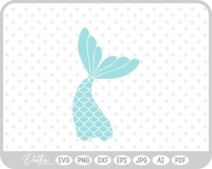 Mermaid Tail Under The Sea Birthday Princess Ocean SVG PNG DXF – Cricut Silhouette Cutting File