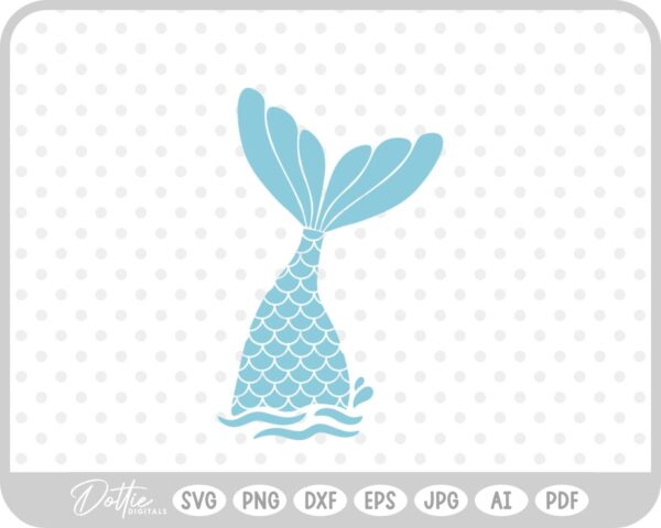 Mermaid Tail Under The Sea Birthday Princess Ocean SVG PNG DXF – Cricut Silhouette Cutting File