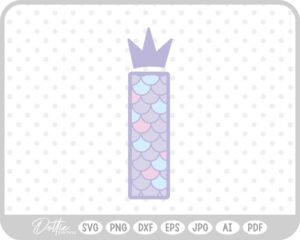 Mermaid Scale Number 1 One SVG PNG DXF – Cricut Silhouette Cutting File