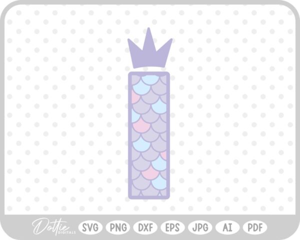 Mermaid Scale Number 1 One SVG PNG DXF – Cricut Silhouette Cutting File