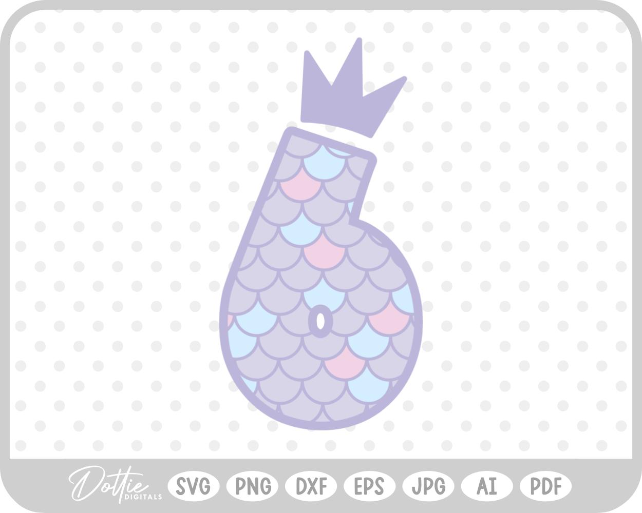 Mermaid Scale Number 6 Six SVG PNG DXF – Cricut Silhouette Cutting File