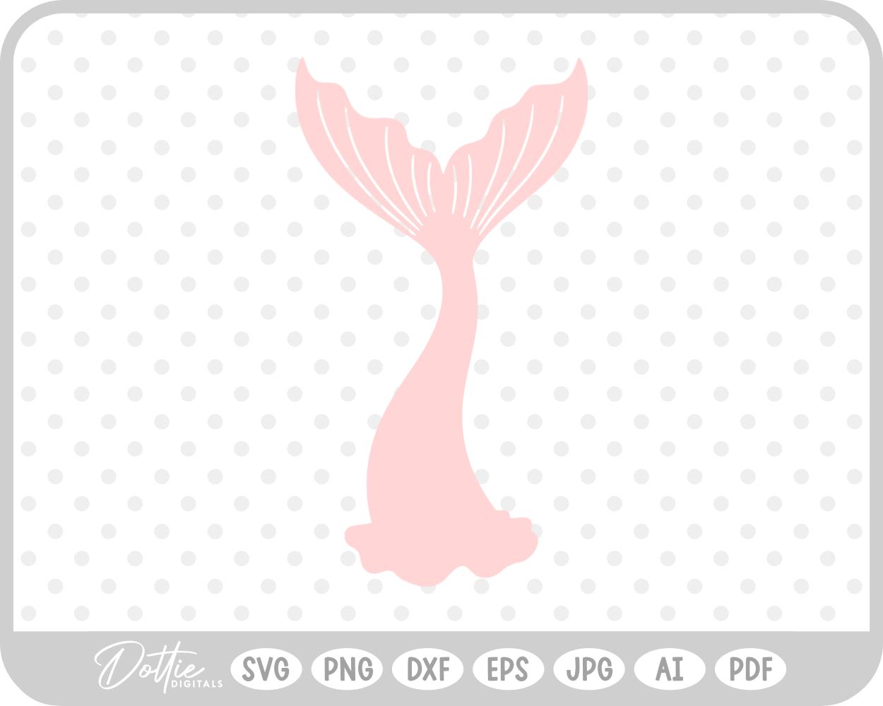 Mermaid Tail Water Fish Ocean Sea Fantasy Scales SVG PNG DXF – Cricut Silhouette Cutting File