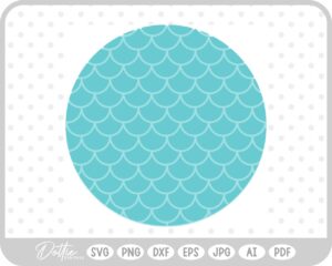 Mermaid Scale Pattern Fish  SVG PNG DXF – Cricut Silhouette Cutting File