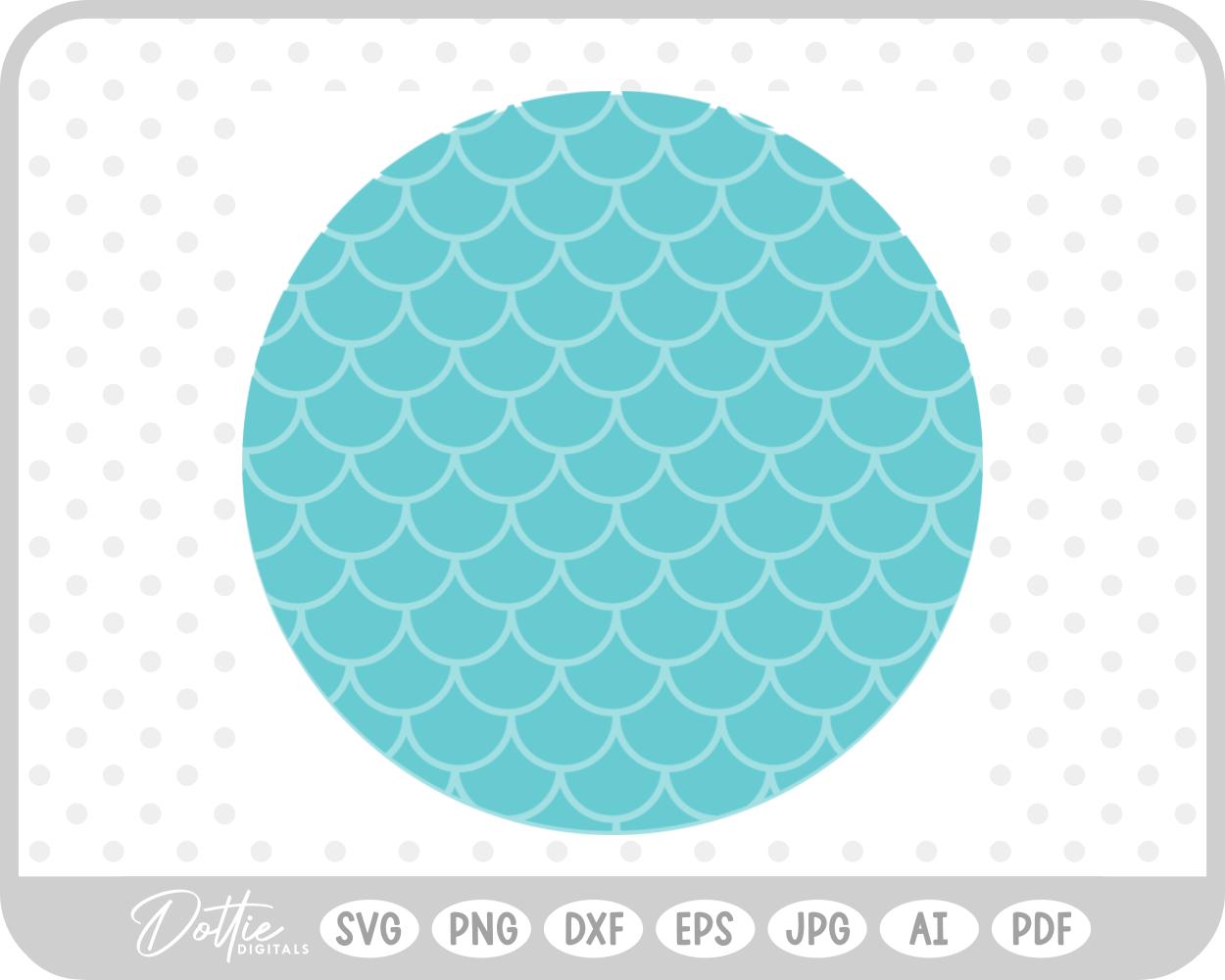 Mermaid Scale Pattern Fish SVG PNG DXF – Cricut Silhouette Cutting File