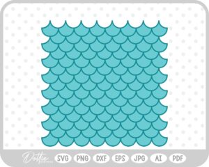 Mermaid Scale Pattern Fish  SVG PNG DXF – Cricut Silhouette Cutting File