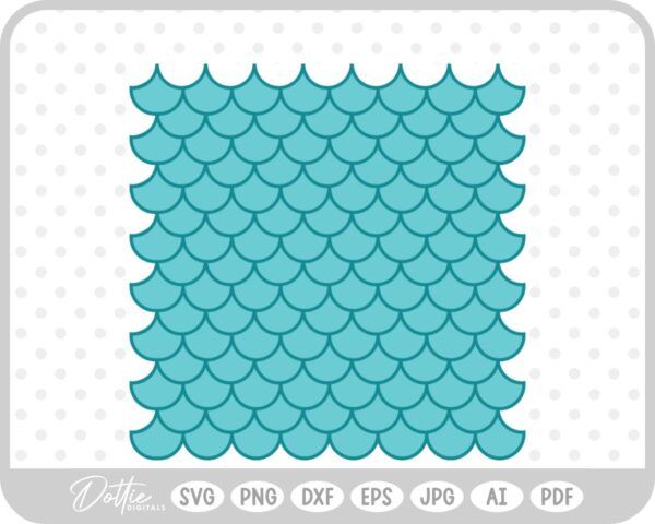 Mermaid Scale Pattern Fish  SVG PNG DXF – Cricut Silhouette Cutting File