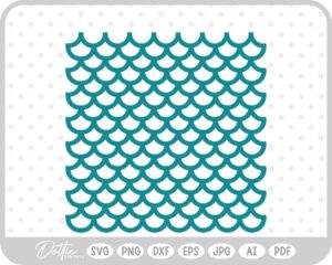 Mermaid Scale Pattern Fish  SVG PNG DXF – Cricut Silhouette Cutting File