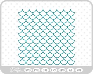 Mermaid Scale Pattern Fish  SVG PNG DXF – Cricut Silhouette Cutting File