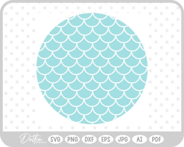 Mermaid Scale Pattern Fish  SVG PNG DXF – Cricut Silhouette Cutting File