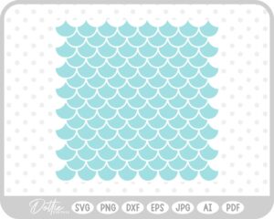 Mermaid Scale Pattern Fish  SVG PNG DXF – Cricut Silhouette Cutting File