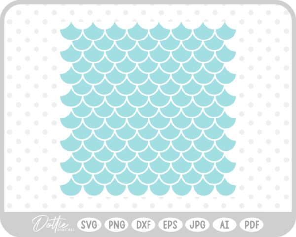 Mermaid Scale Pattern Fish  SVG PNG DXF – Cricut Silhouette Cutting File
