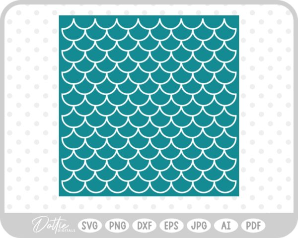 Mermaid Scale Pattern Fish  SVG PNG DXF – Cricut Silhouette Cutting File