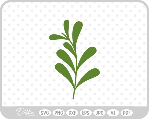 Mistletoe Christmas Plant Winter Festive Kiss SVG PNG DXF – Cricut Silhouette Cutting File