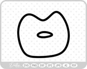 Lips Mouth Doodle SVG PNG DXF – Cricut Silhouette Cutting File