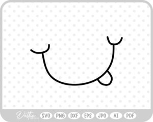 Cheeky Smile SVG PNG DXF – Cricut Silhouette Cutting File