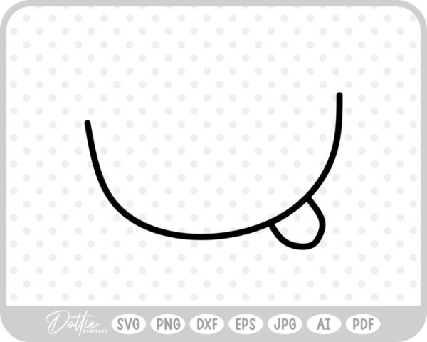 Tongue Smile SVG PNG DXF – Cricut Silhouette Cutting File