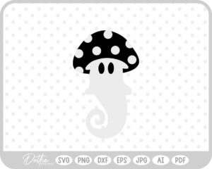 Ghost Mushroom Toadstool SVG PNG DXF – Cricut Silhouette Cutting File
