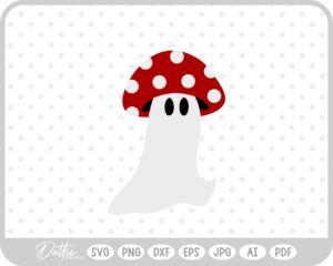 Mushroom Toadstool Ghost SVG PNG DXF – Cricut Silhouette Cutting File