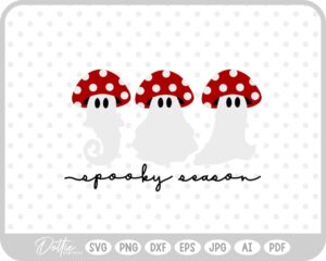 Ghost Mushroom Toadstool SVG PNG DXF – Cricut Silhouette Cutting File