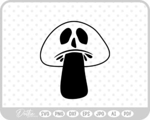Mushroom Toadstool Ghost SVG PNG DXF – Cricut Silhouette Cutting File