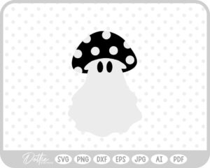 Ghost Mushroom Toadstool SVG PNG DXF – Cricut Silhouette Cutting File