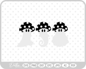 Ghost Mushroom Toadstool SVG PNG DXF – Cricut Silhouette Cutting File