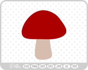 Mushroom Toadstool SVG PNG DXF – Cricut Silhouette Cutting File