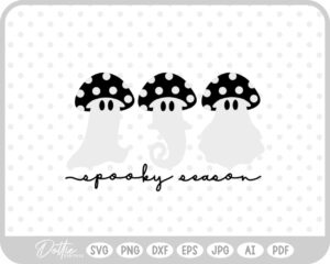 Ghost Mushroom Toadstool SVG PNG DXF – Cricut Silhouette Cutting File
