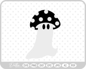 Ghost Mushroom Toadstool SVG PNG DXF – Cricut Silhouette Cutting File