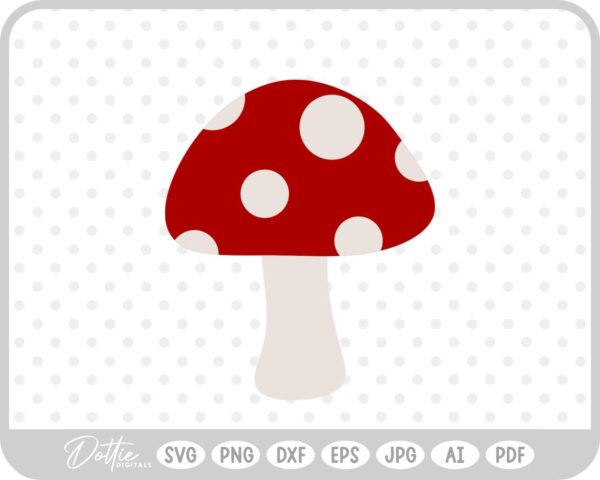 Mushroom Toadstool SVG PNG DXF – Cricut Silhouette Cutting File