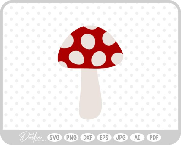 Mushroom Toadstool SVG PNG DXF – Cricut Silhouette Cutting File
