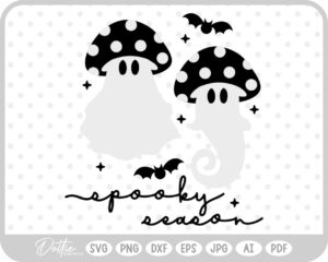Ghost Mushroom Toadstool SVG PNG DXF – Cricut Silhouette Cutting File
