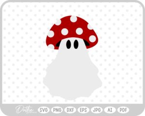 Mushroom Toadstool Ghost SVG PNG DXF – Cricut Silhouette Cutting File