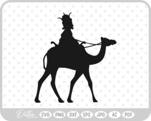 Wise Man King Jesus Camel Nativity Scene Outline Silhouette Shape SVG PNG DXF – Cricut Silhouette Cutting File