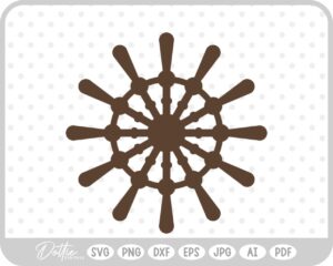 Nautical Wheel SVG PNG DXF – Cricut Silhouette Cutting File