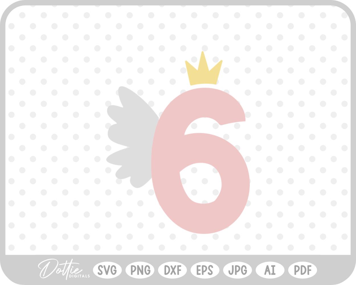 Wing Fairy Princess 6 Six SVG PNG DXF – Cricut Silhouette Cutting File