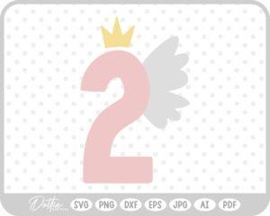 Wing Fairy Princess 2 Two SVG PNG DXF – Cricut Silhouette Cutting File