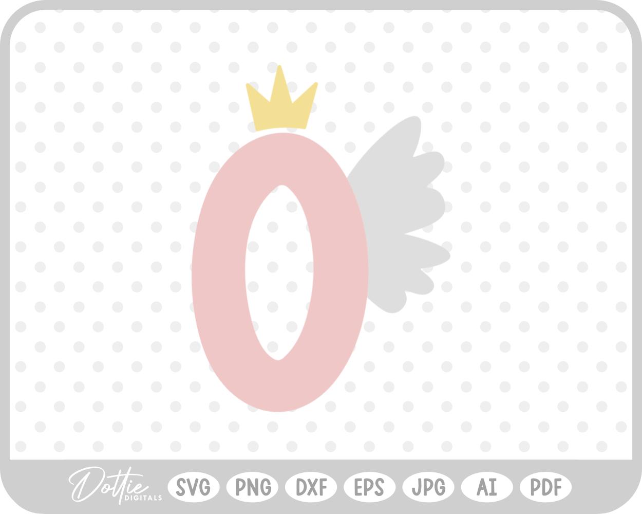 Wing Fairy Princess 0 Zero SVG PNG DXF – Cricut Silhouette Cutting File