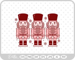 Three Nutcrackers Christmas Festive Holiday SVG PNG DXF – Cricut Silhouette Cutting File