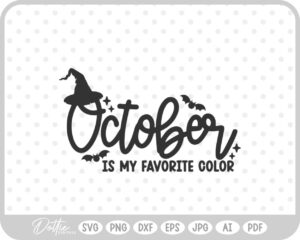 October Month Halloween SVG PNG DXF – Cricut Silhouette Cutting File