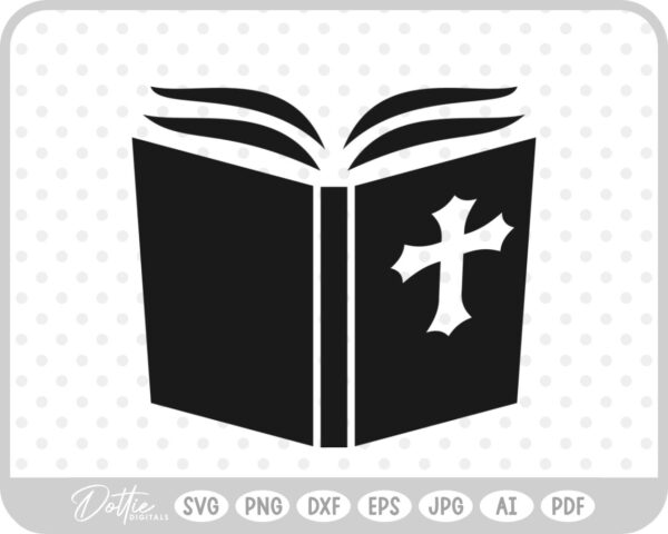 Holy Bible Book Religious Jesus  SVG PNG DXF – Cricut Silhouette Cutting File