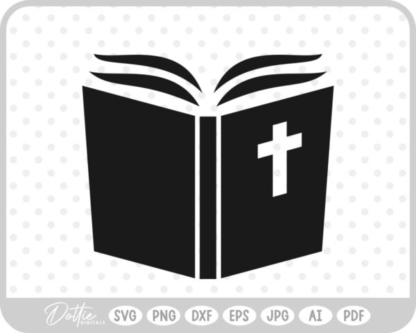 Holy Bible Book Religious Jesus  SVG PNG DXF – Cricut Silhouette Cutting File
