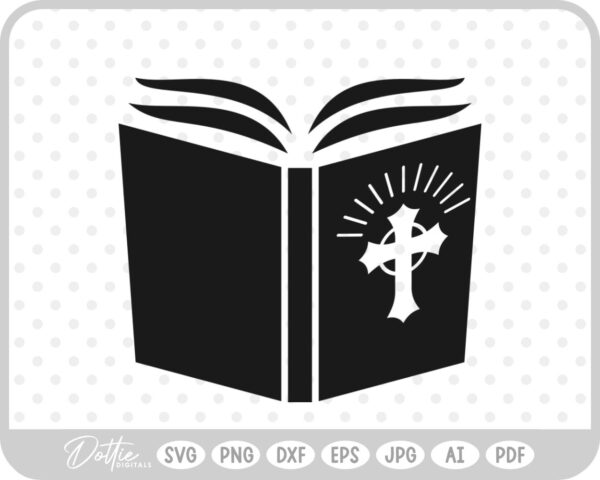 Holy Bible Book Religious Jesus  SVG PNG DXF – Cricut Silhouette Cutting File