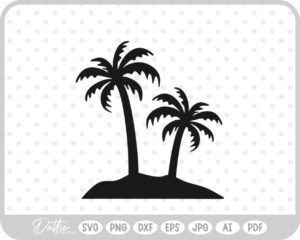 Palm Tree Tropical Plant Summer Vacay Sunset SVG PNG DXF – Cricut Silhouette Cutting File