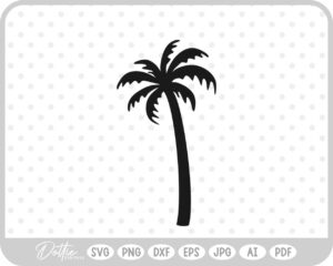 Palm Tree Tropical Plant Summer Vacay Sunset SVG PNG DXF – Cricut Silhouette Cutting File