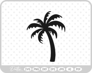 Palm Tree Tropical Plant Summer Vacay Sunset SVG PNG DXF – Cricut Silhouette Cutting File