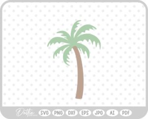Palm Tree Tropical Plant Summer Vacay Sunset SVG PNG DXF – Cricut Silhouette Cutting File