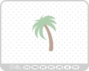 Palm Tree Tropical Plant Summer Vacay SVG PNG DXF – Cricut Silhouette Cutting File