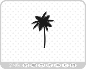 Palm Tree Tropical Plant Summer Vacay SVG PNG DXF – Cricut Silhouette Cutting File